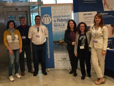 resentación de las Jornadas Andaluzas en el Seminario Internacional de Patología del Pie en Zaragoza Abril 2019