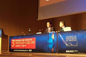 resentación de las Jornadas Andaluzas en el Seminario Internacional de Patología del Pie en Zaragoza Abril 2019