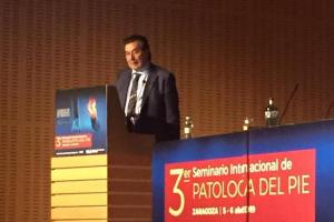 resentación de las Jornadas Andaluzas en el Seminario Internacional de Patología del Pie en Zaragoza Abril 2019