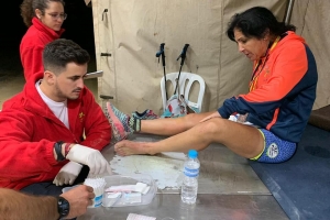 DISPOSITIVO DEL COLEGIO DE PDOLOGOS EN LA CARRERA DE MONTAÑA 101 KM LA LEGIÓN RONDA MAYO 2019